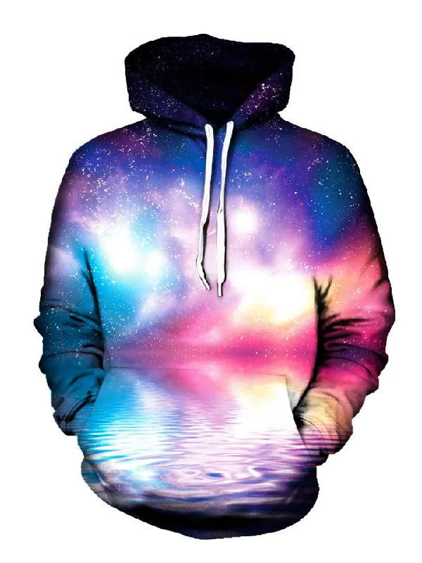 Ripple In Space Pullover Art Hoodie Hoodie with Metallic Shiny Futuristic