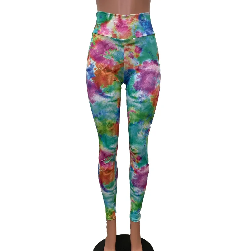 SALE - SMALL Watercolor Pastel Print High Waist Leggings Pants Trendy Ombre Effect Leggings SALE - SMALL Watercolor Pastel Print High Waist Leggings Pants Trendy Ombre Effect Leggings