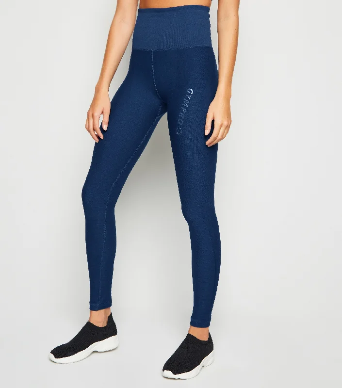 Womens - Rai Seamless Leggings - Navy Fashionable Smooth Fit Leggings