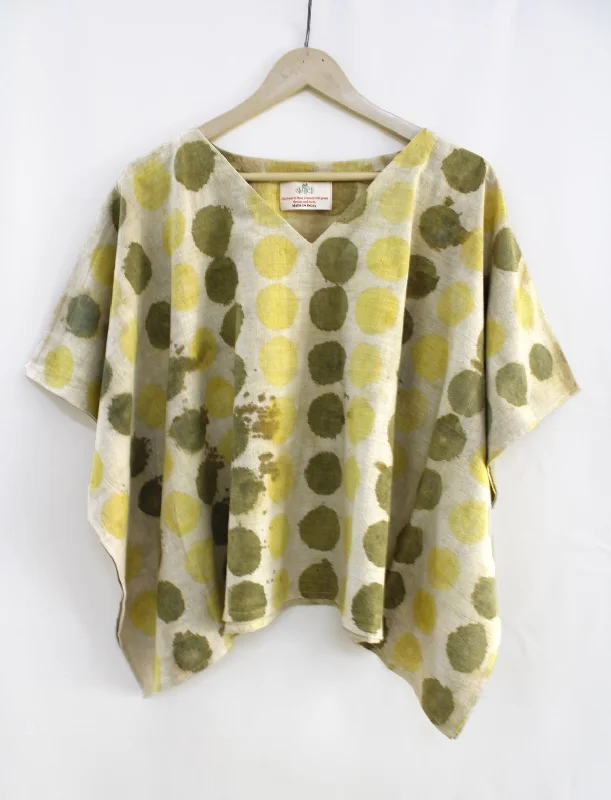 Tumm Tumm- Handwoven Organic Cotton Crop Top Striped Floral Plaid