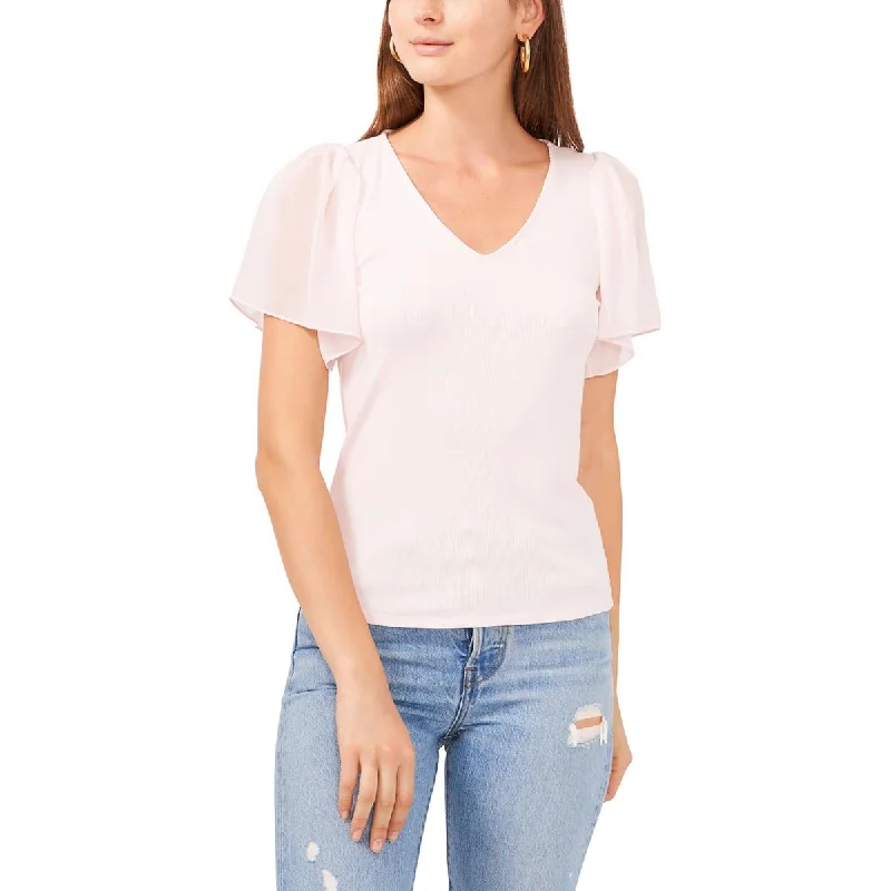 1.State Womens Ribbed Rayon Pullover Top Long Sleeve Pullover