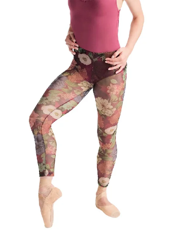 ON SALE Zelda Floral Mesh Leggings (Jardin) Trendy Flared Leggings