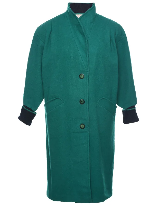 Michelle Stuart Wool Coat - XL Trench Raincoat Windbreaker