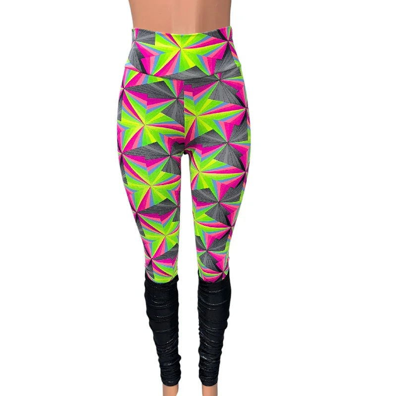 SALE - SMALL Optima Neon High-Waisted Ruched Leggings Pants Stylish Faux Leather Leggings SALE - SMALL Optima Neon High-Waisted Ruched Leggings Pants Stylish Faux Leather Leggings