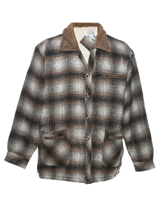 Plaid Coat - XL Fitted Loose Oversized