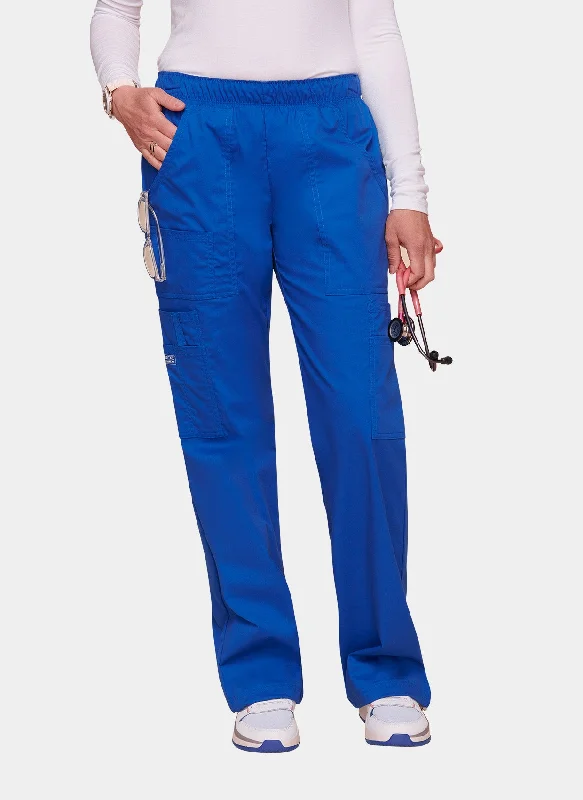Cherokee Core Stretch Mid Rise Pull-On Cargo Scrub Trousers WWE4005 - Royal Trousers Pleated Formal Cherokee Core Stretch Mid Rise Pull-On Cargo Scrub Trousers WWE4005 - Royal Trousers Pleated Formal