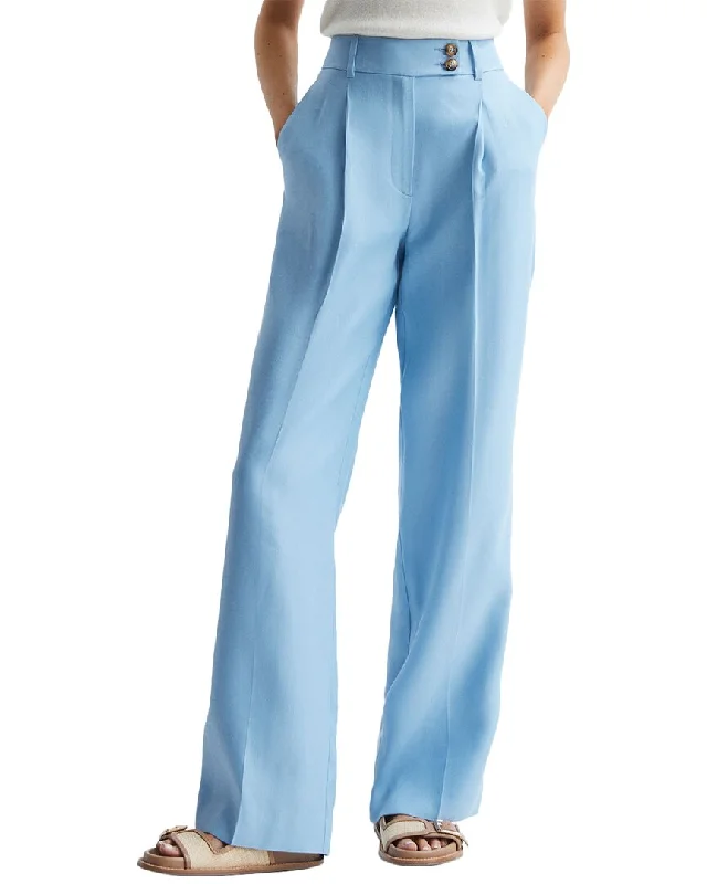 Reiss Hollie Linen-Blend Trouser Trousers Timeless Classic