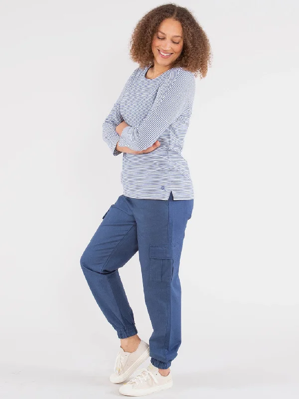 Tyneham utility trousers soft navy Trousers Mesh Breathable