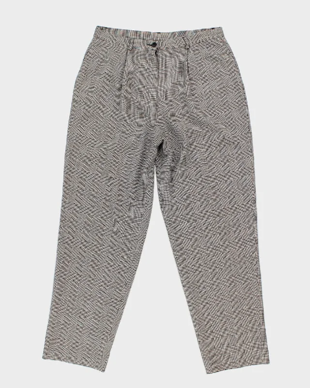 Vintage Nygard Houndstooth Trousers - M Skinny Trousers Denim Stretchy