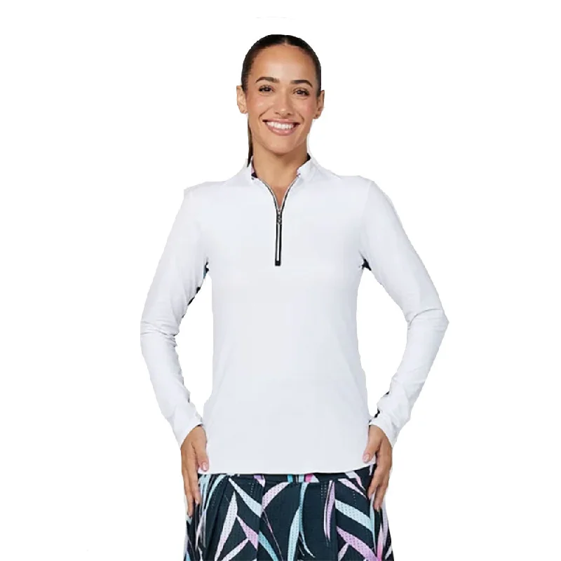 Sofibella Isla Bonita Longsleeve Womens Tennis Pullover Faux Fur Trim