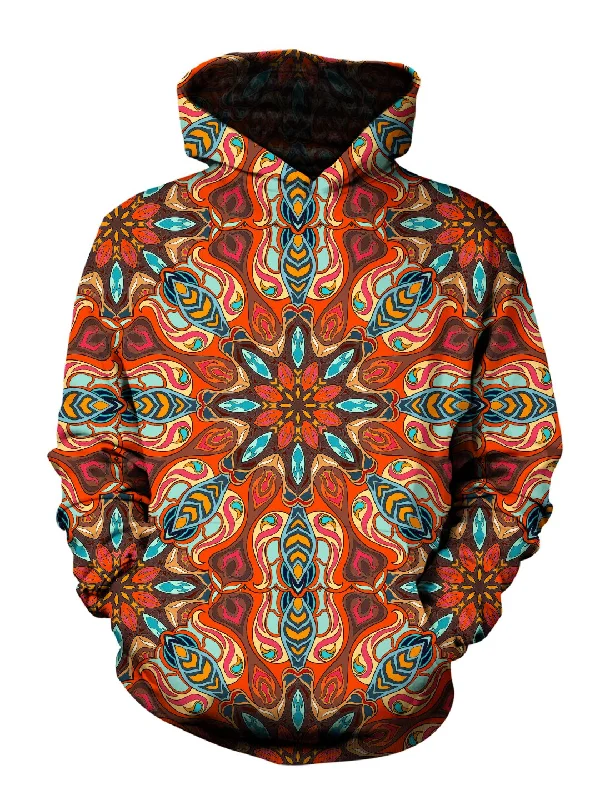 Orange Dream Psychedelic Mandala Pullover Hoodie Hoodie Crop Top Short Trendy