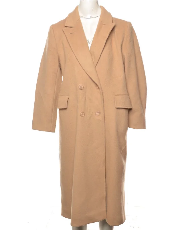 Double Breasted Wool Coat - XL Quilted Jacket Anorak Windbreaker