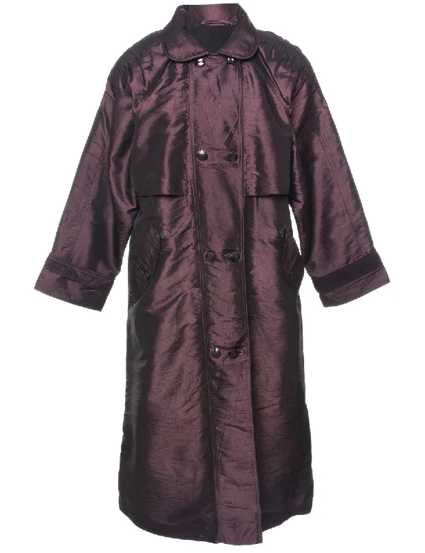 Double Breasted Trench Coat - XL Tweed Herringbone Houndstooth