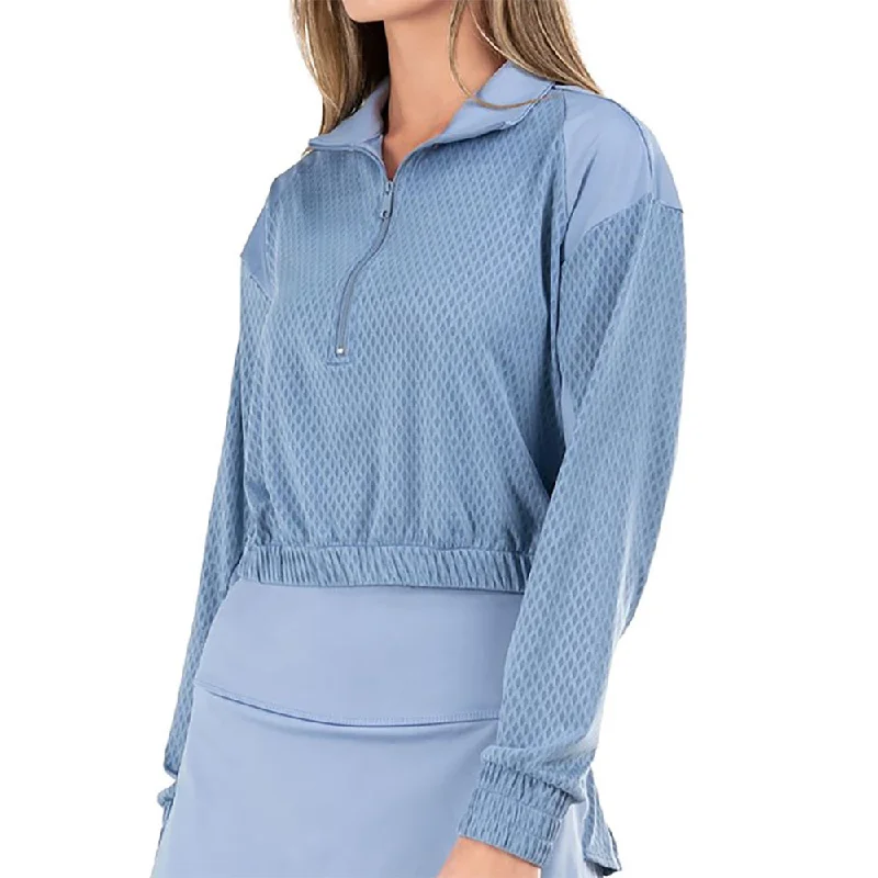 K-Swiss Diamond Quarter Zip Womens Tennis Pullover Alpaca Blend Soft