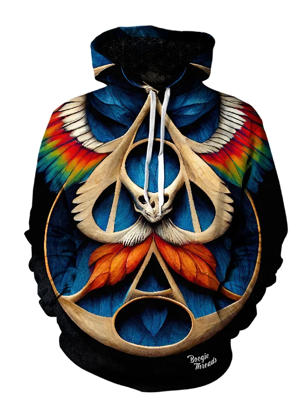 Delights Of Time Unisex Pullover Hoodie Hoodie with Hem Raw Edge Edgy Unfinished
