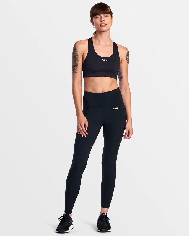 VA Essential Pocket Legging II Pants - Black Comfortable Capri-Length Leggings