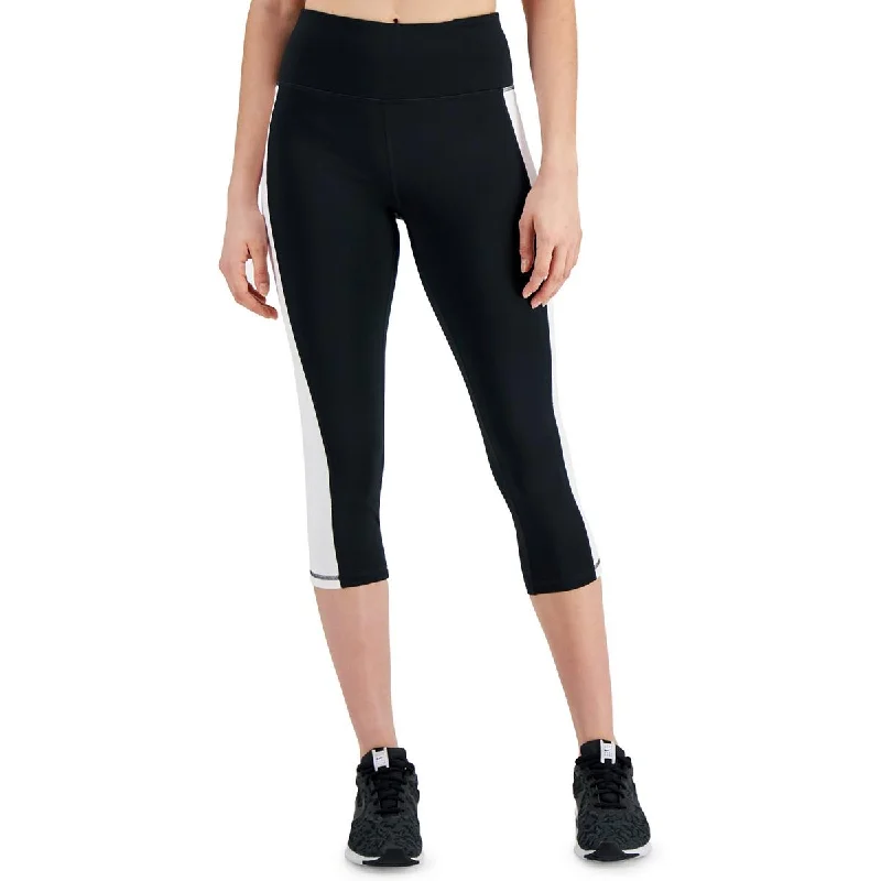 Ideology Womens Cropped Workout Athletic Leggings Stylish Capri Leggings