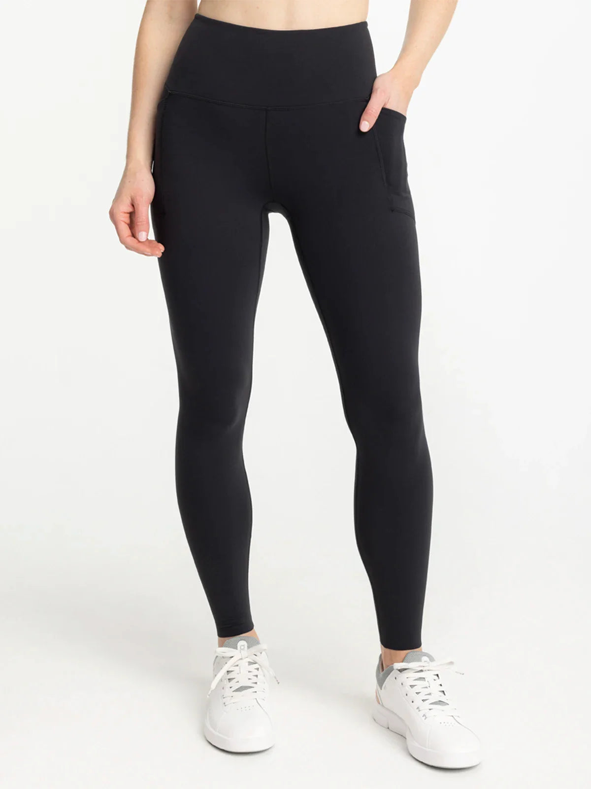 Free Fly Women's All Day Pocket Legging in Black Cozy Warmth Leggings