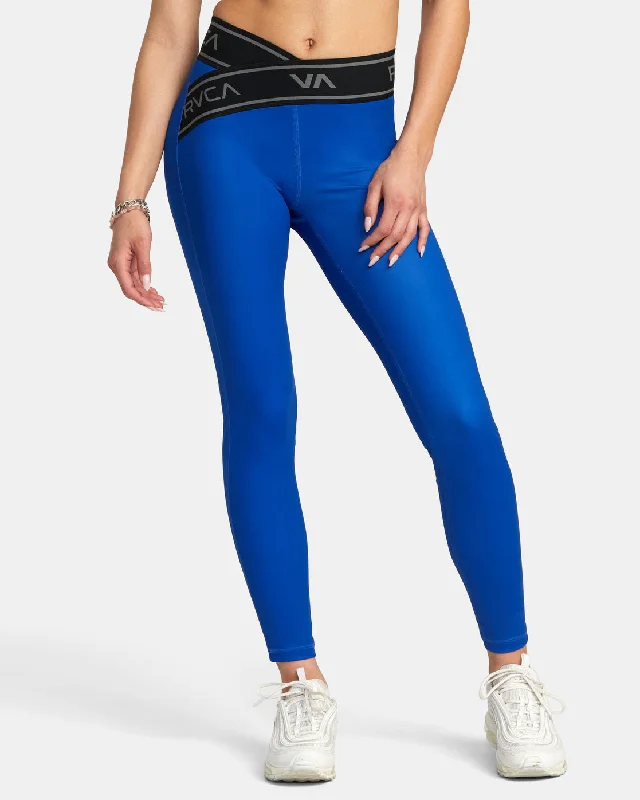 Base Lap Legging Pants - Royal Fashionable High-Rise Leggings