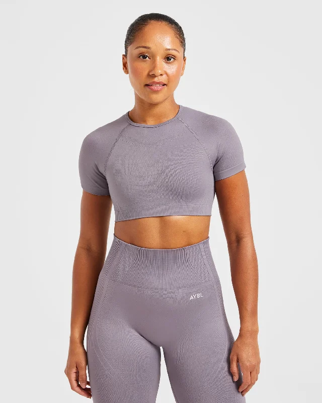 Balance V3 Seamless Crop Top - Mauve Layered Multi-layer Single Layer