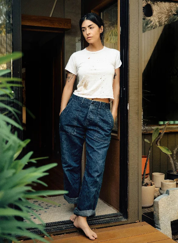blake military trouser in washed indigo Trousers cozy comfortable