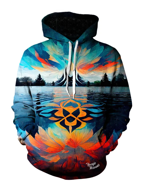 Auspicious Tension Unisex Pullover Hoodie Hoodie with Frayed Bohemian Relaxed