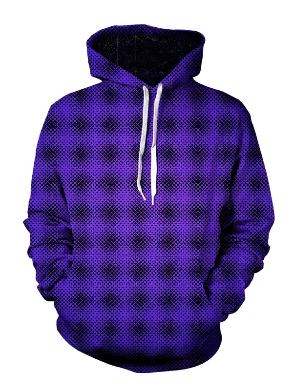 Psychedelic Dark Purple Fade Pattern Hoodie Hoodie with Hem Applique Textured Unique Psychedelic Dark Purple Fade Pattern Hoodie Hoodie with Hem Applique Textured Unique