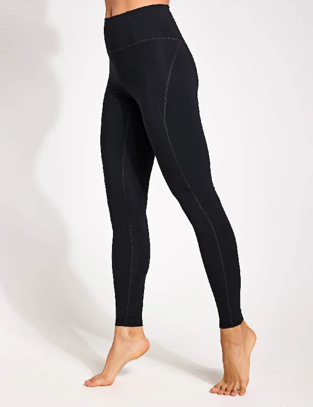 Compressive High Waisted Legging - Black Stylish Sweat-Proof Leggings