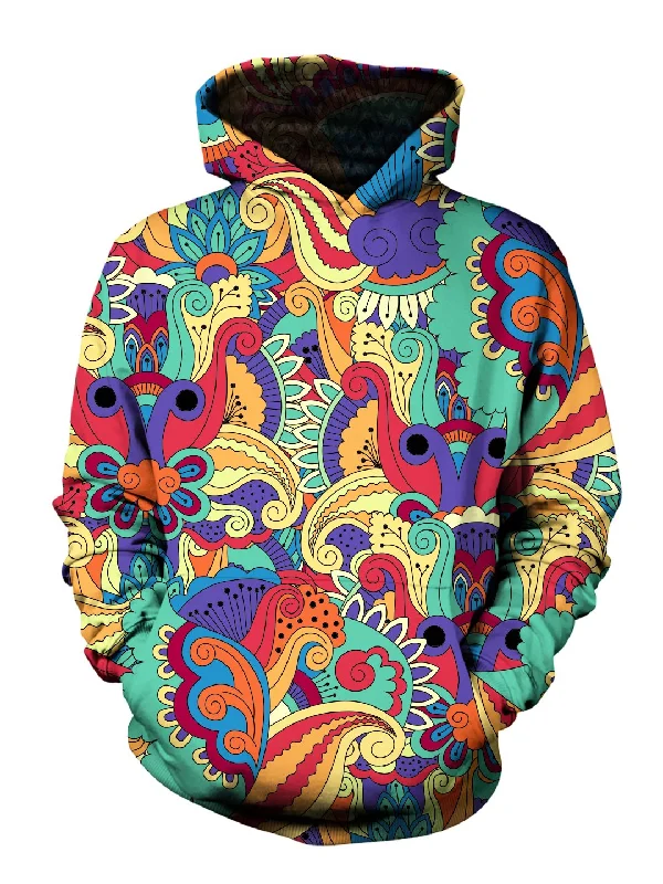 Wonderland Retro Flower Pullover Hoodie Hoodie with Pocket Utility Practical