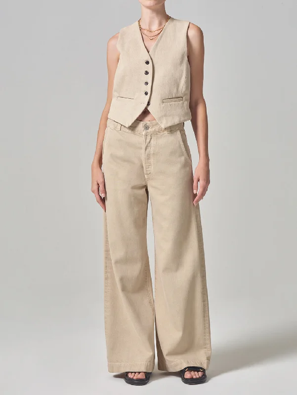 Beverly Trouser - Taos Sand Trousers Low Rise Relaxed