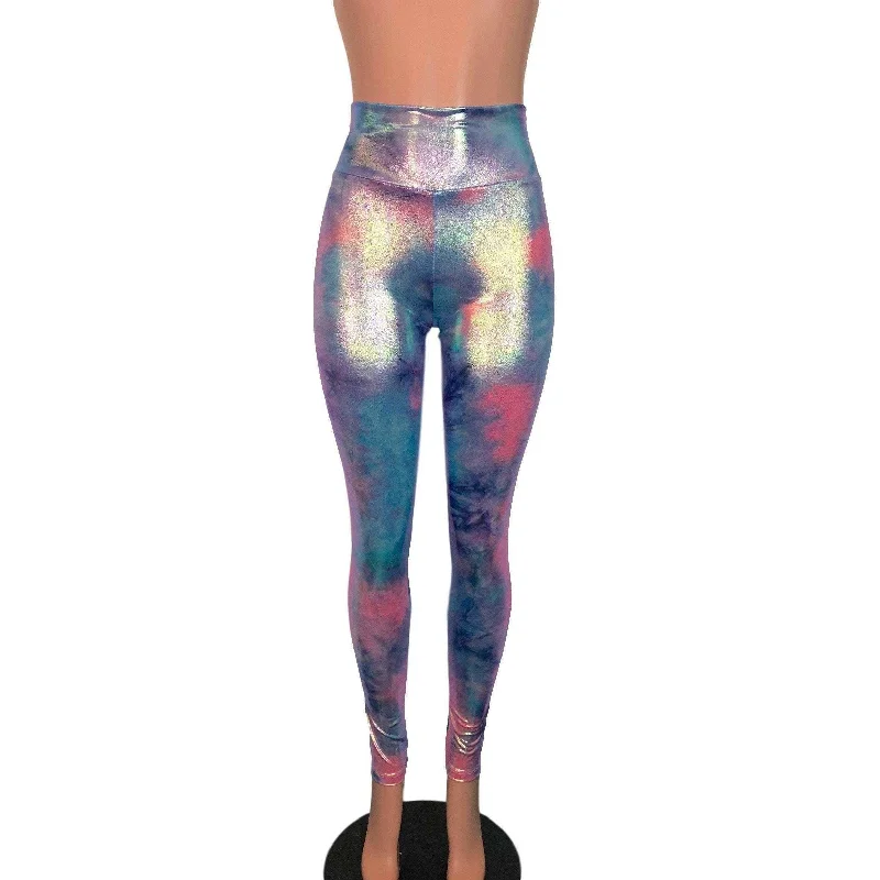 Tie Dye Rainbow Mystique High Waist Leggings Pants Fashionable Solid Color Tights