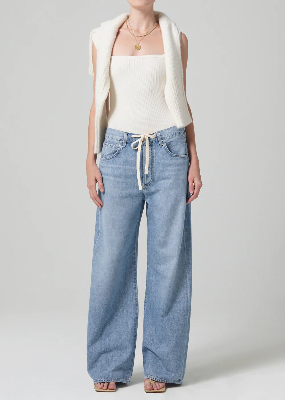 Citizens Of Humanity Brynn Drawstring Trouser - Blue Lace Trousers Versatile Stylish Citizens Of Humanity Brynn Drawstring Trouser - Blue Lace Trousers Versatile Stylish