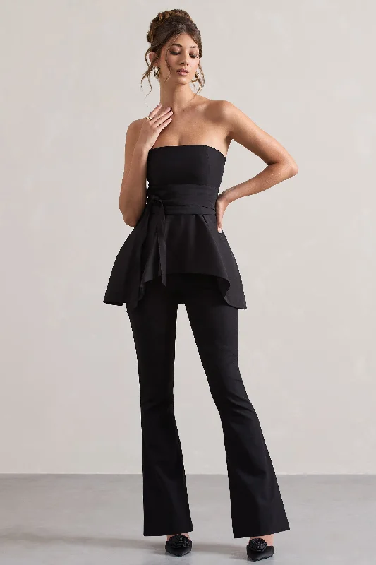 Purpose | Black Flared-Leg Trousers Trousers Brand Named