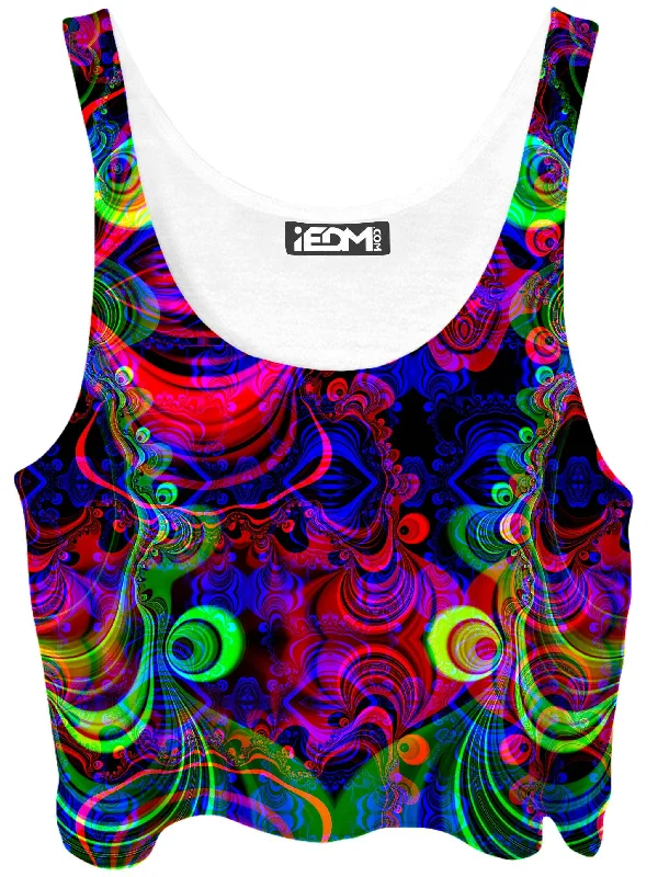 RGB Crop Top Fleece Nylon Spandex
