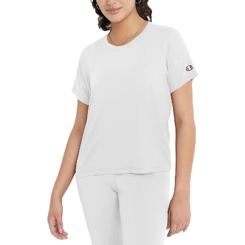 Champion Womens Solid Pullover Top Port Neck Pullover