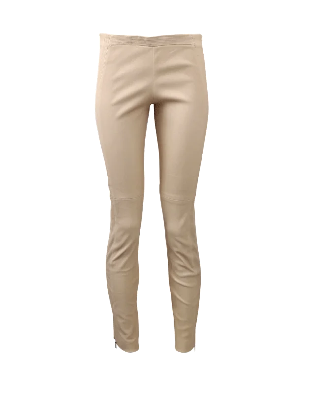 Curved Seam Leather Legging Trendy Spandex Leggings