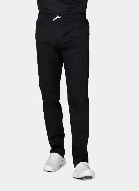 HappyFIT Unisex Scrub Trousers - Black Trousers High Rise Slim Fit