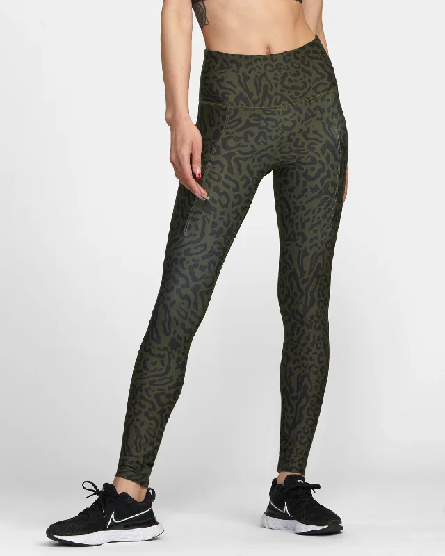 VA Sport Pocket Technical Leggings - Animal Olive Fashionable Sports Leggings