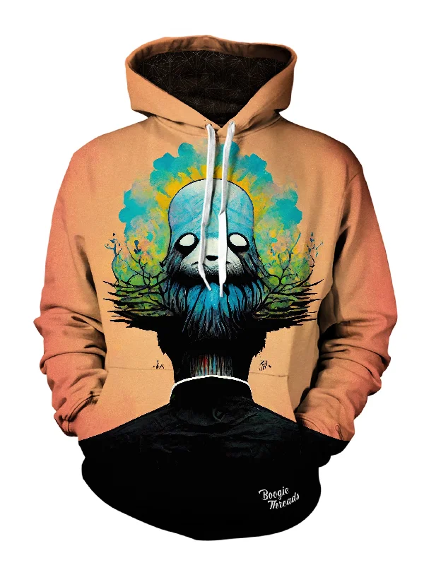 Aspiring Clouds Unisex Pullover Hoodie Hoodie with Button Placket Classic Preppy
