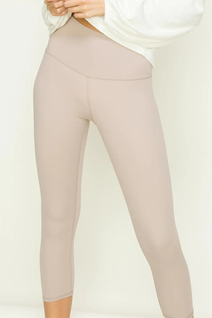 BLUSH MISSION HILLS CROPPED LEGGINGS Chic Velvet Soft Leggings
