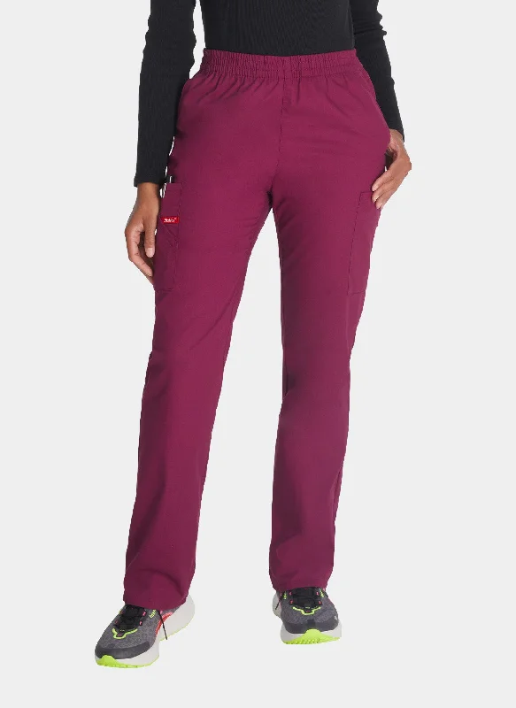 Dickies EDS Signature Ladies Natural Rise Tapered Leg Pull-On Scrub Trousers DKE86106 - Wine High Waist Slim Fit Ankle Length Dickies EDS Signature Ladies Natural Rise Tapered Leg Pull-On Scrub Trousers DKE86106 - Wine High Waist Slim Fit Ankle Length