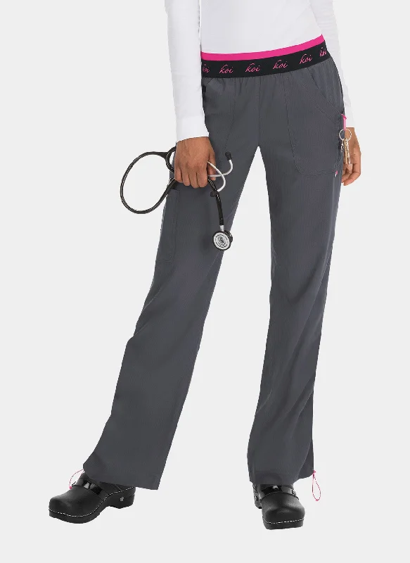 Koi Lite Spirit Scrub Trousers - Charcoal Trousers cozy comfortable