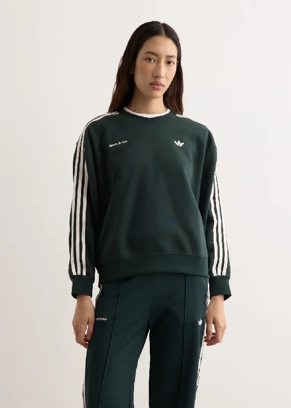 x Sporty & Rich Sweatshirt Hoodie with Cuffed Sleeves Snug Secure