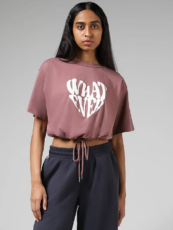Superstar Dusty Rose Typographic Printed Drawstring Crop Top Wool Fabric Cashmere Fabric Tweed Fabric Superstar Dusty Rose Typographic Printed Drawstring Crop Top Wool Fabric Cashmere Fabric Tweed Fabric