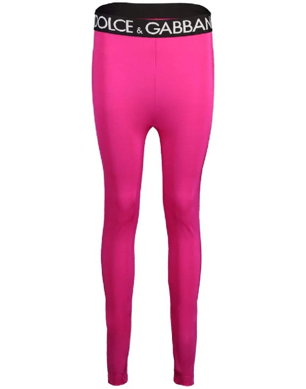 Dolce Gabbana Pop Legging Stylish Faux Leather Leggings