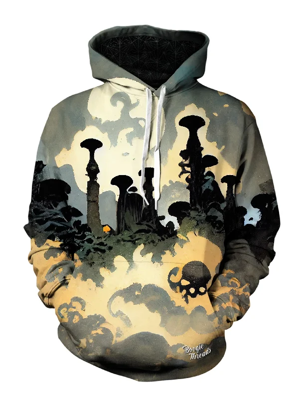 Anchored Smile Unisex Pullover Hoodie Hoodie with Puffed Sleeves Voluminous Trendy