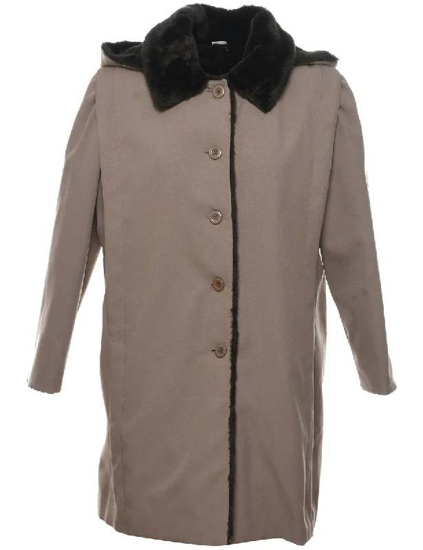 Light Brown Coat - L Nylon Polyester Spandex