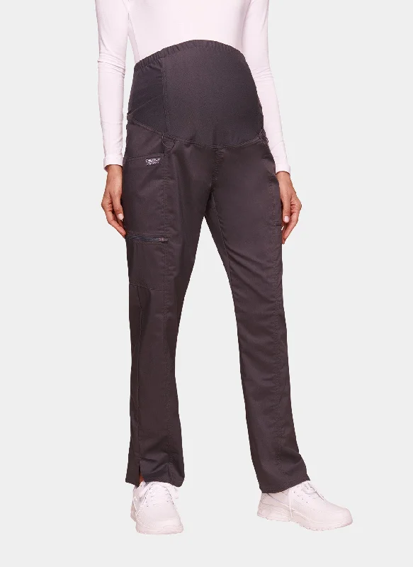 Cherokee WW Revolution Maternity Straight Leg Scrub Trousers WWE155 - Pewter Trousers Corduroy Warm