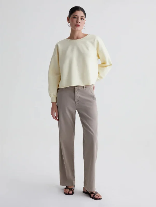 Caden Straight Trouser - Sulfur Desert Taupe Trousers Bootcut Casual