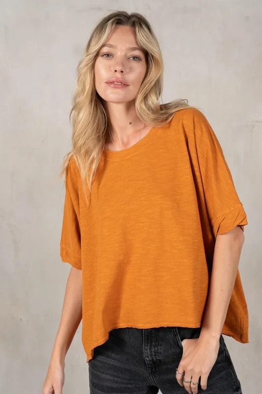 Half Sleeve Boxy Crop Top Jersey Fabric Tulle Fabric Batik Fabric